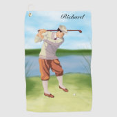 Serviette De Golf Vintage Golfer de Riverbank (Devant)