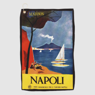 Serviette De Golf Vintage voyage nommé fait sur commande de Napoli