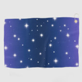 Serviette De Golf Violet Déclinent de nuit avec motif des étoiles sc (Horizontal)