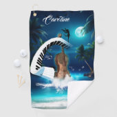 Serviette De Golf Violon de Steampunk avec piano courbe (En situation)