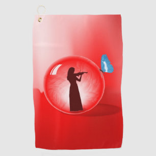 Serviette De Golf Violoniste dans la sphère
