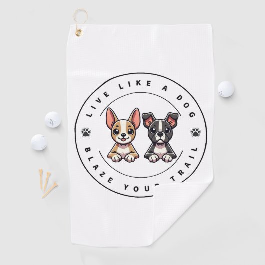 Serviette De Golf Vis comme un chien Blaze Your Trail (En situation)