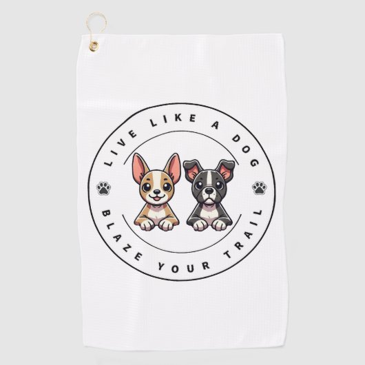 Serviette De Golf Vis comme un chien Blaze Your Trail (Devant)