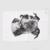 Serviette De Golf Visage de chien Pitbull (Horizontal)