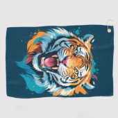 Serviette De Golf Visage de tigre torride (Horizontal)