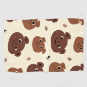 Serviette De Golf Visage drôle d'ours (Horizontal)