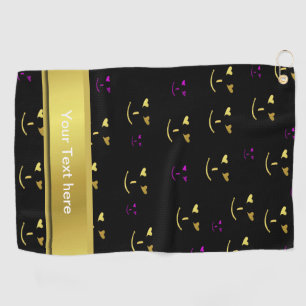 Serviette De Golf visage, halloween, symbole, sourire, drôle, mignon
