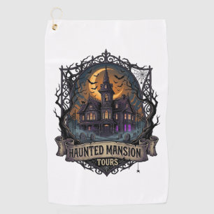 Serviette De Golf Visites de manoir hanté Halloween Maison gothique