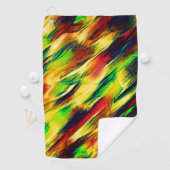 Serviette De Golf Vitré du rouge au jaune, un peu vert (En situation)