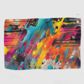 Serviette De Golf Vivid Chaos Splash Graffiti (Horizontal)