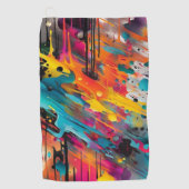Serviette De Golf Vivid Chaos Splash Graffiti (Devant)