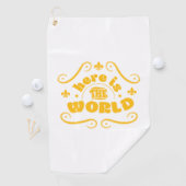 Serviette De Golf Voici le monde (En situation)