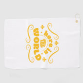 Serviette De Golf Voici le monde (Horizontal)