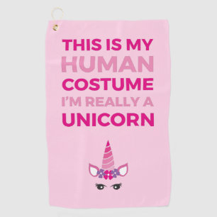 Serviette De Golf Voici Mon Costume Humain - Unicorn Edition I
