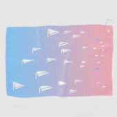 Serviette De Golf Voiliers de course en haute mer (Horizontal)