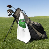 Serviette De Golf Voiture de sport verte avec illustration airfos (Vert)