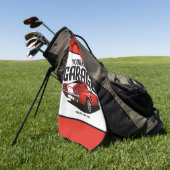 Serviette De Golf Voiture Muscle Personnalisée 1967 Garage Fastback (Vert)