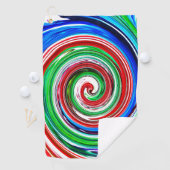 Serviette De Golf Vortex coloré (En situation)