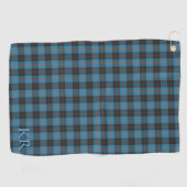 Serviette De Golf Vos initiales sur Angus District tartan antique (Horizontal)