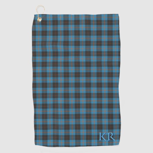 Serviette De Golf Vos initiales sur Angus District tartan antique (Devant)