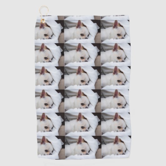 Serviette De Golf Votre chiot chien de compagnie photo personnalisée (Devant)