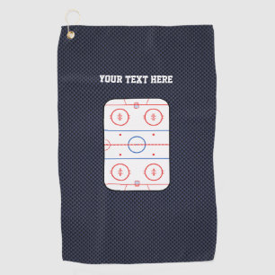 Serviette De Golf Votre Diagramme de patinoire de hockey sur texte e