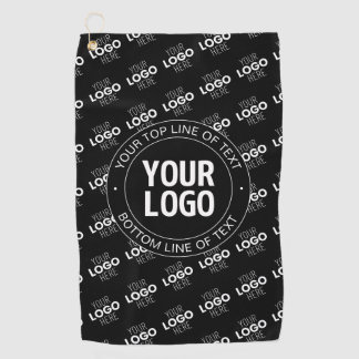 Serviette De Golf Votre logo et texte personnalisable avec motif de