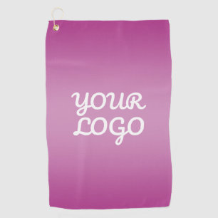 Serviette De Golf Votre logo & Moderne Simple Ombre Violet