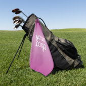 Serviette De Golf Votre logo & Moderne Simple Ombre | Violet (Vert)
