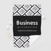 Serviette De Golf Votre logo Motif et nom commercial modifiable (En situation)