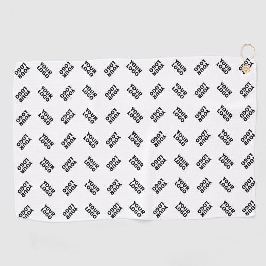 Serviette De Golf Votre logo | Motif répété de substitution simple (Horizontal)