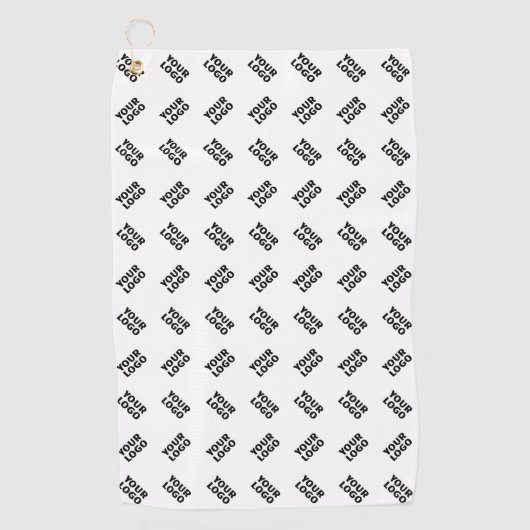 Serviette De Golf Votre logo | Motif répété de substitution simple (Devant)