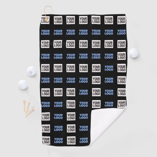 Serviette De Golf Votre logo ou image téléchargée | Motif géométriqu (En situation)