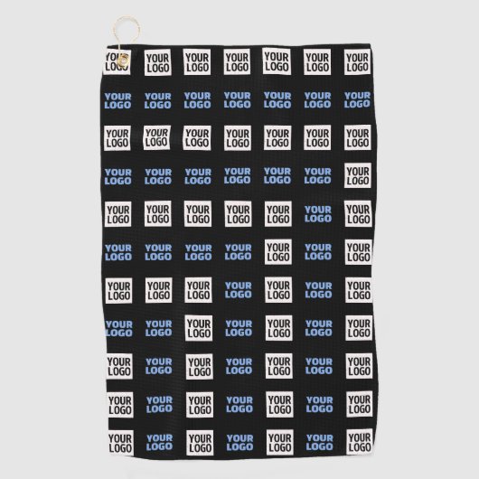 Serviette De Golf Votre logo ou image téléchargée | Motif géométriqu (Devant)