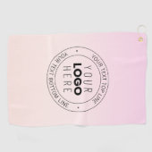 Serviette De Golf Votre logo téléchargé | Texte circulaire modifiabl (Horizontal)