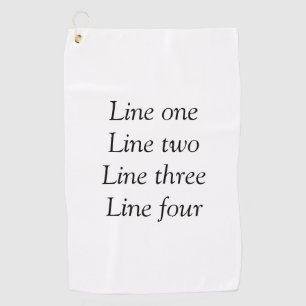 Serviette De Golf Votre message ici ajoutez le nom du texte image ci