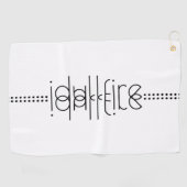 Serviette De Golf Votre nom en tant que glyphes Aliens Unique Blanc (Horizontal)