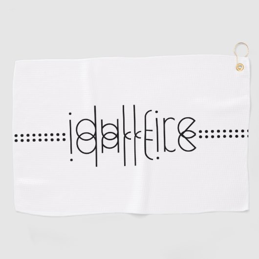 Serviette De Golf Votre nom en tant que glyphes Aliens Unique Blanc (Horizontal)