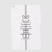 Serviette De Golf Votre nom en tant que glyphes Aliens Unique Blanc (Devant)