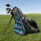 Serviette De Golf Votre nom motif monogramme bleu rouge noir (Vert)