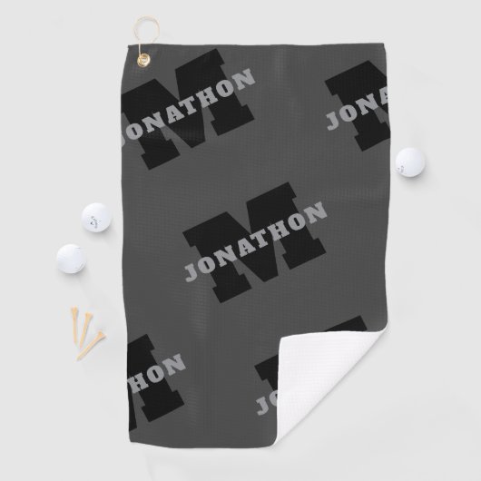 Serviette De Golf Votre nom ou nom commercial | Masculine moderne Gr (En situation)
