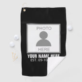 Serviette De Golf Votre photo ici Nom et âge (En situation)