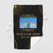 Serviette De Golf Votre Photo Ici Nom Golf Towel (En situation)