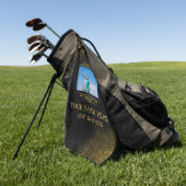 Serviette De Golf Votre Photo Ici Nom Golf Towel (Vert)