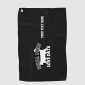 Serviette De Golf Votre texte Véritables Hommes Aimer Chats Silhouet (Devant)