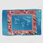 Serviette De Golf Vous Avez Ce Ressort Rose Blossoms Inspirant (Horizontal)