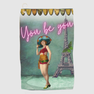 Serviette De Golf Vous Devez Donner Du Pouvoir À La Pop Art Femme Vi