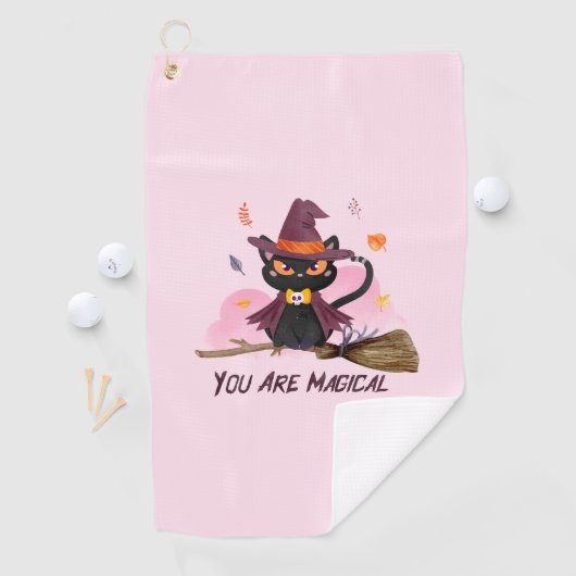 Serviette De Golf Vous Êtes Magique Chat De Sorcière (En situation)