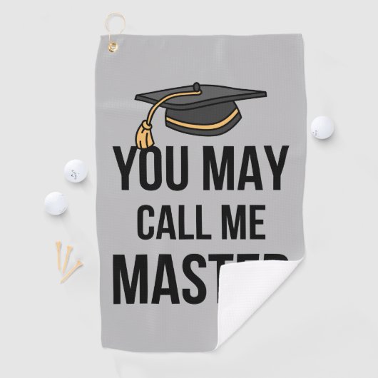 Serviette De Golf Vous Pouvez M'Appeler Maître. (En situation)