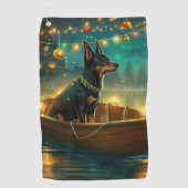 Serviette De Golf Voyage de Noël australien Kelpie (Devant)